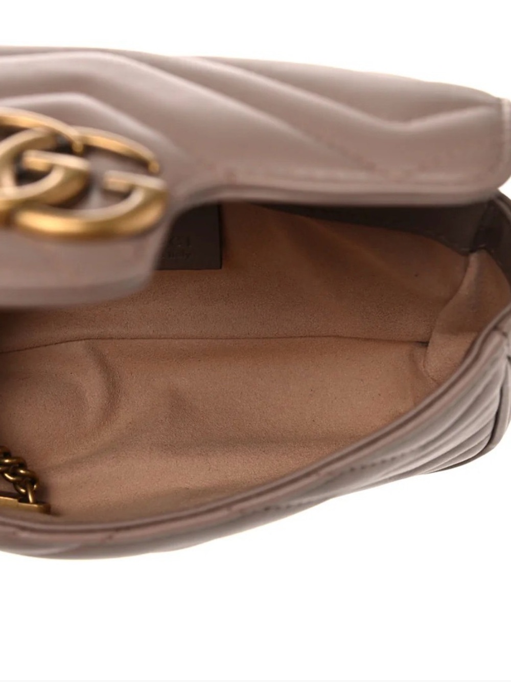 Gucci Calfskin Matelasse Super Mini GG Marmont Shoulder Bag - Picture 13 of 13